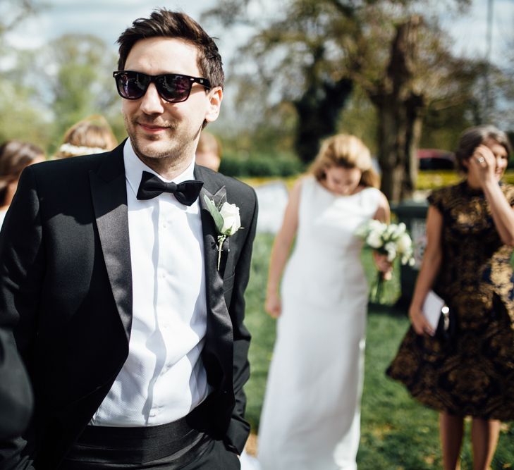 Elegant & Minimal Black Tie Wedding With Monochrome Colour Palette Kenneth Winston Bride Hugo Boss Groom Bridesmaids In White Darina Stoda Photography