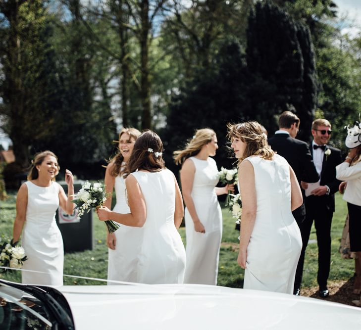 Elegant & Minimal Black Tie Wedding With Monochrome Colour Palette Kenneth Winston Bride Hugo Boss Groom Bridesmaids In White Darina Stoda Photography