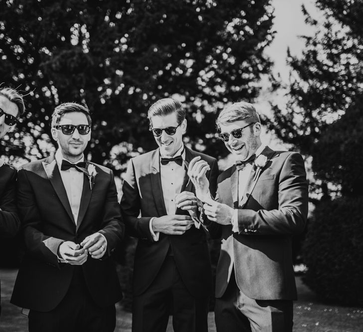 Elegant & Minimal Black Tie Wedding With Monochrome Colour Palette Kenneth Winston Bride Hugo Boss Groom Bridesmaids In White Darina Stoda Photography