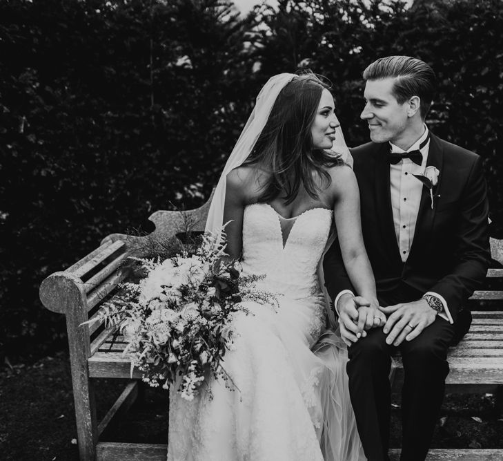 Elegant & Minimal Black Tie Wedding With Monochrome Colour Palette Kenneth Winston Bride Hugo Boss Groom Bridesmaids In White Darina Stoda Photography