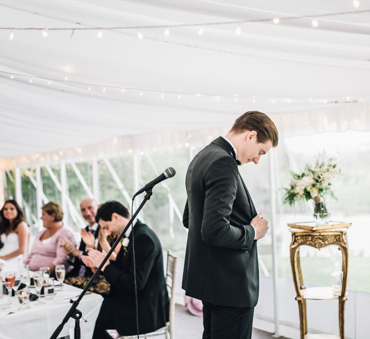 Elegant & Minimal Black Tie Wedding With Monochrome Colour Palette Kenneth Winston Bride Hugo Boss Groom Bridesmaids In White Darina Stoda Photography