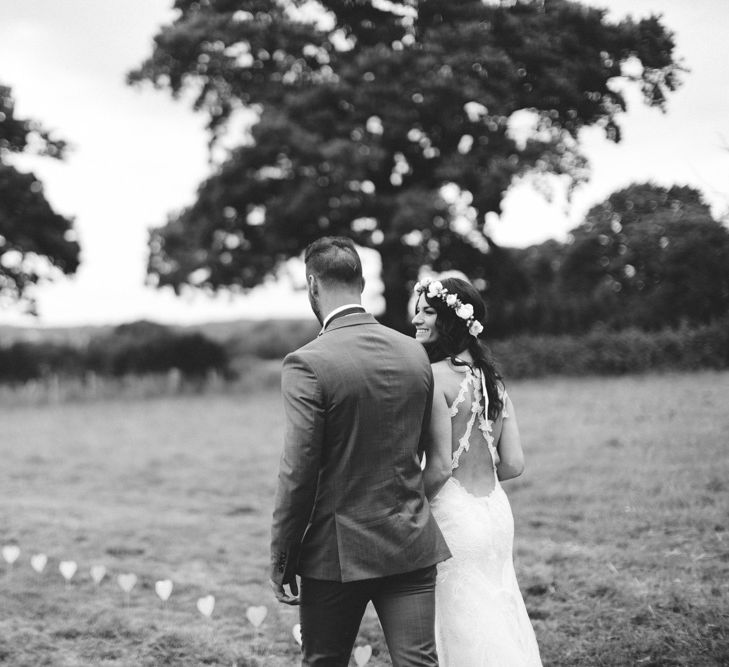 Rustic Wedding With Outdoor Ceremony And Hay Bale Seating Area