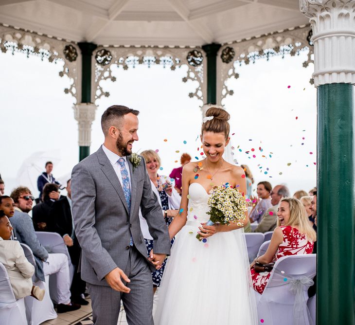 Brighton Bandstand Wedding Ceremony | Confetti Exit