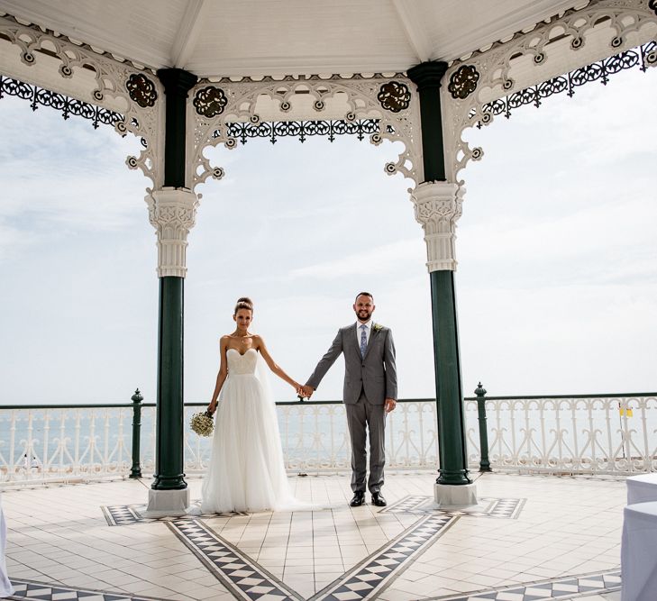 Bride & Groom on Brighton Bandstand