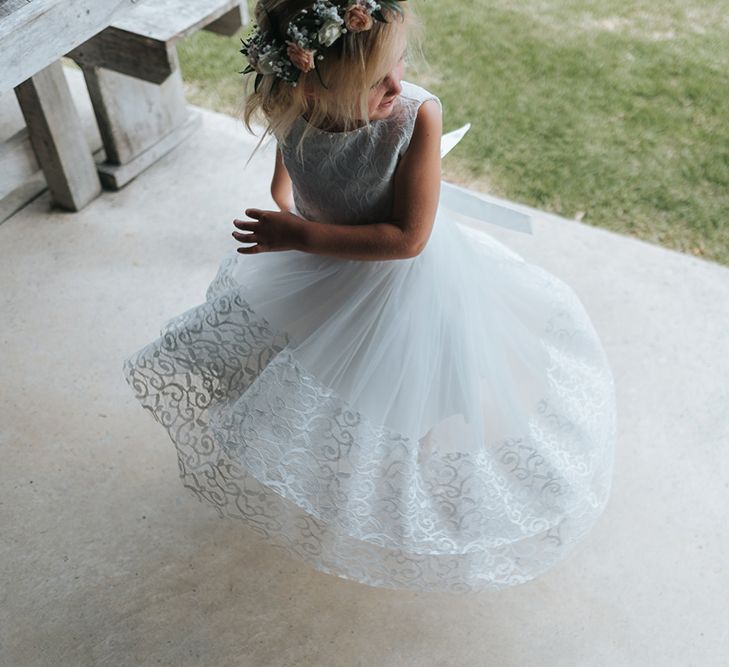 Flower Girl | Outdoor Coastal Wedding at Ohawini Bay in New Zealand with Natural Garden Party Reception | Miss Gen Photography