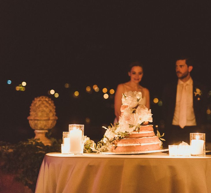 Bride & Groom Cutting the Cake | Outdoor Destination Wedding at Villa Regina Teodolinda, Lake Como, Italy | Matt Penberthy Photography