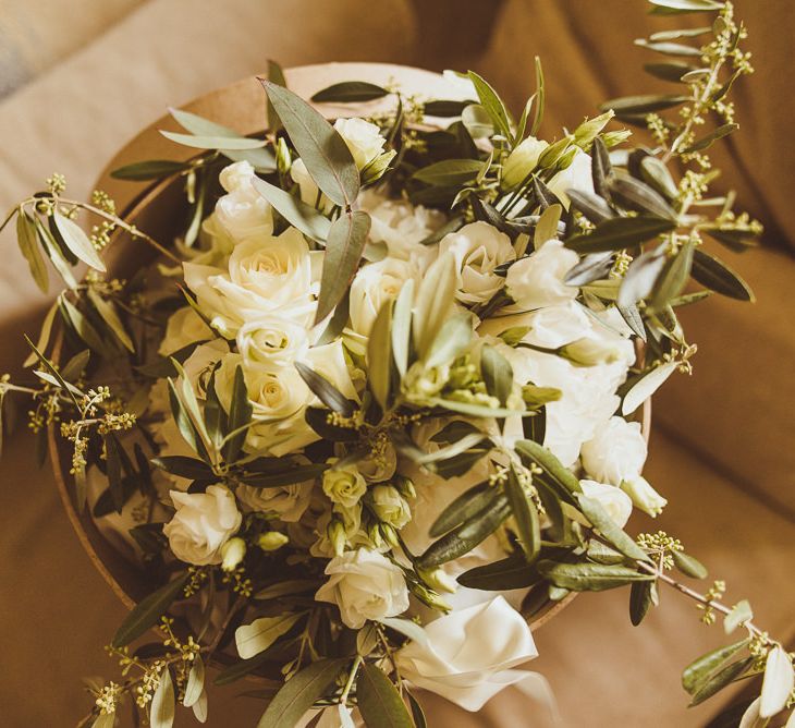 Green & White Bouquet | Outdoor Destination Wedding at Villa Regina Teodolinda, Lake Como, Italy | Matt Penberthy Photography