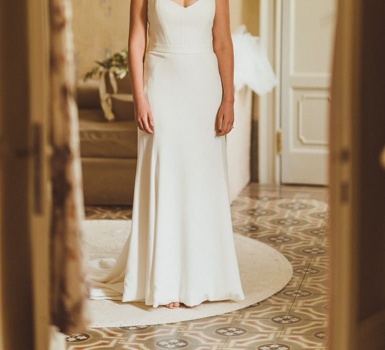 Bride in Karen Willis Holmes Gown | Outdoor Destination Wedding at Villa Regina Teodolinda, Lake Como, Italy | Matt Penberthy Photography