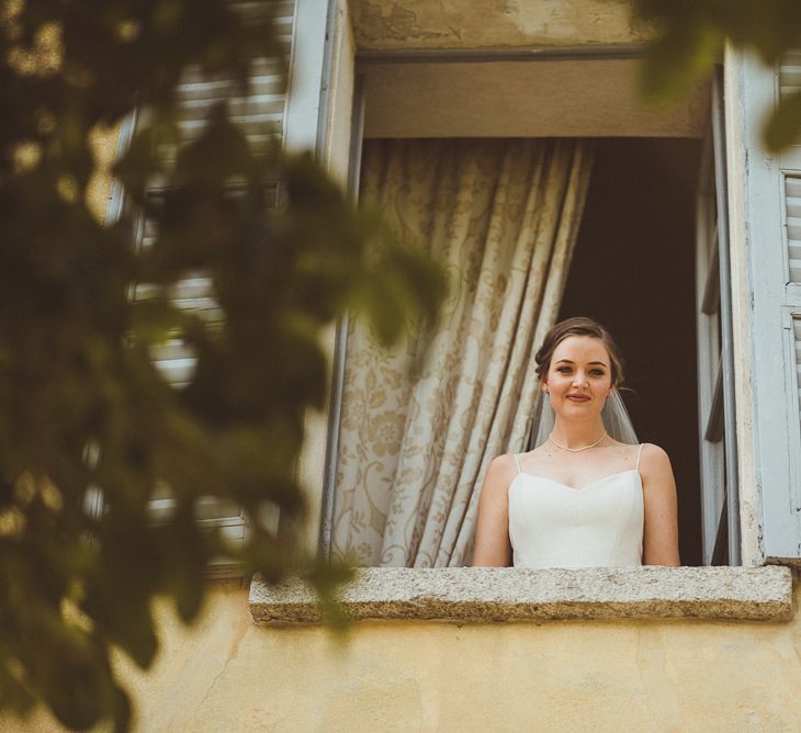 Bride in Karen Willis Holmes Gown | Outdoor Destination Wedding at Villa Regina Teodolinda, Lake Como, Italy | Matt Penberthy Photography