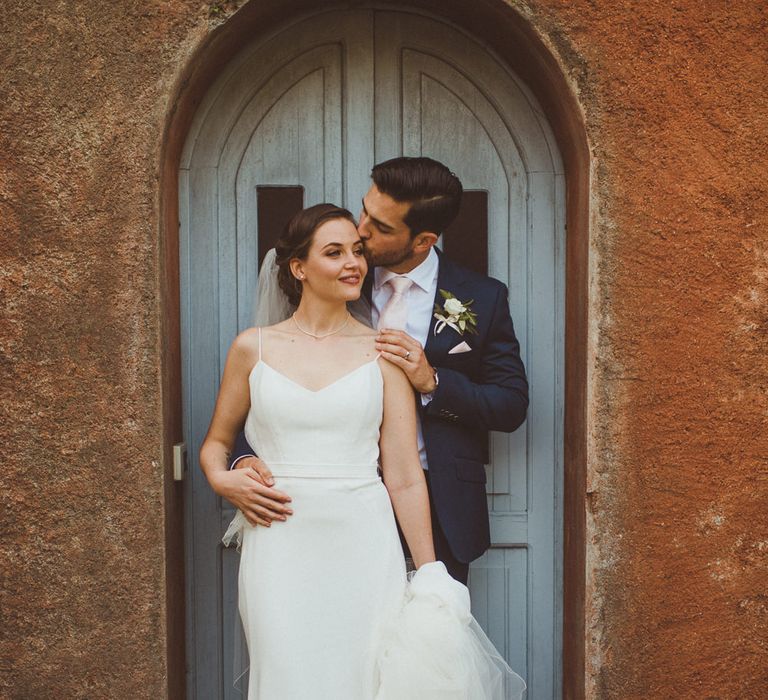 Bride in Karen Willis Holmes Gown | Groom in Navy Peter Jackson Suit | Outdoor Destination Wedding at Villa Regina Teodolinda, Lake Como, Italy | Matt Penberthy Photography