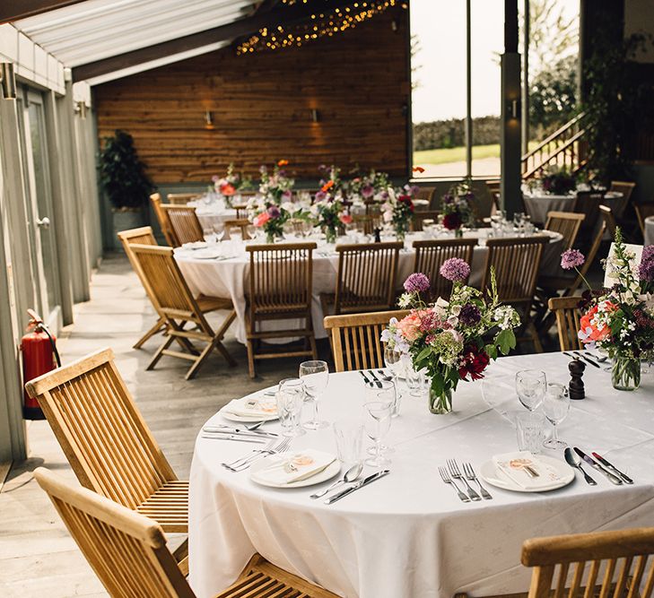 Cripps Stone Barn Wedding Reception Table Decor