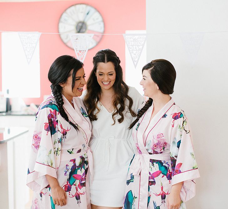 Lillibrooke Manor Wedding With Bright Pink Colour Scheme & Bride In Wtoo by Watters With Bridesmaids In Forest Green Images By Ilaria Petrucci Photography