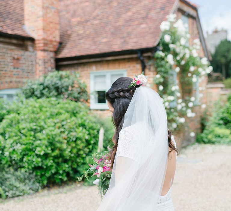 Lillibrooke Manor Wedding With Bright Pink Colour Scheme & Bride In Wtoo by Watters With Bridesmaids In Forest Green Images By Ilaria Petrucci Photography