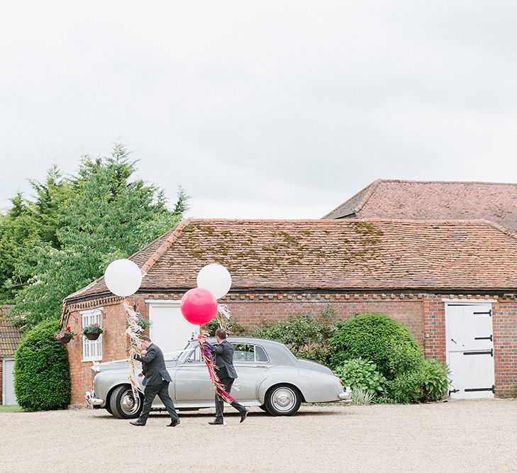 Lillibrooke Manor Wedding With Bright Pink Colour Scheme & Bride In Wtoo by Watters With Bridesmaids In Forest Green Images By Ilaria Petrucci Photography