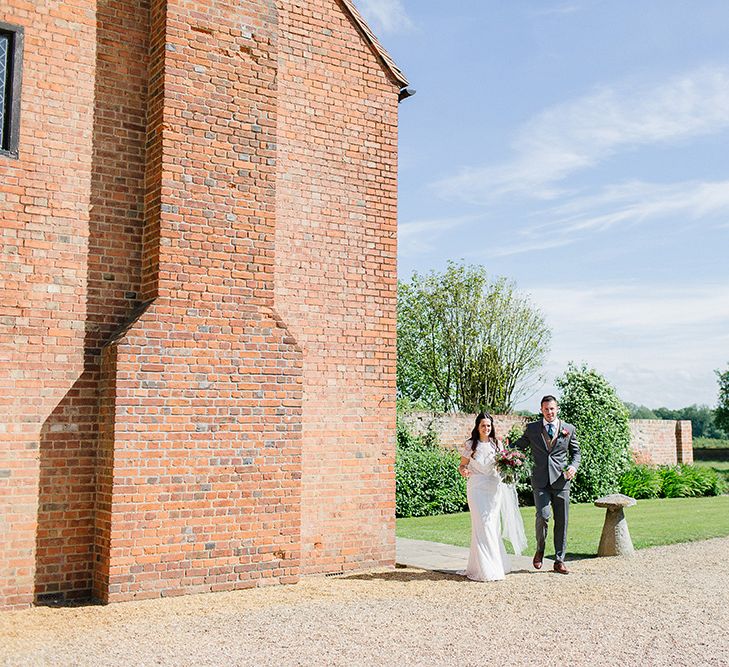 Lillibrooke Manor Wedding With Bright Pink Colour Scheme & Bride In Wtoo by Watters With Bridesmaids In Forest Green Images By Ilaria Petrucci Photography