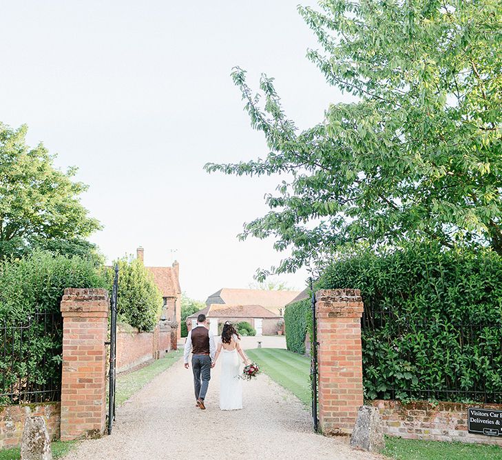 Lillibrooke Manor Wedding With Bright Pink Colour Scheme & Bride In Wtoo by Watters With Bridesmaids In Forest Green Images By Ilaria Petrucci Photography