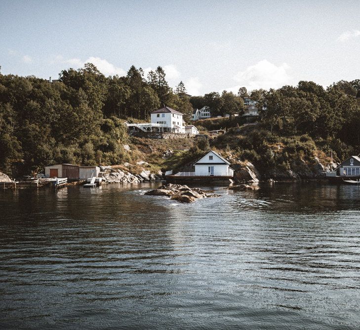 Outdoor Coastal Wedding at Stolmen, Norway | Bride in The Row Dress (SS15) from The Outnet | Benjamin Wheeler Photography