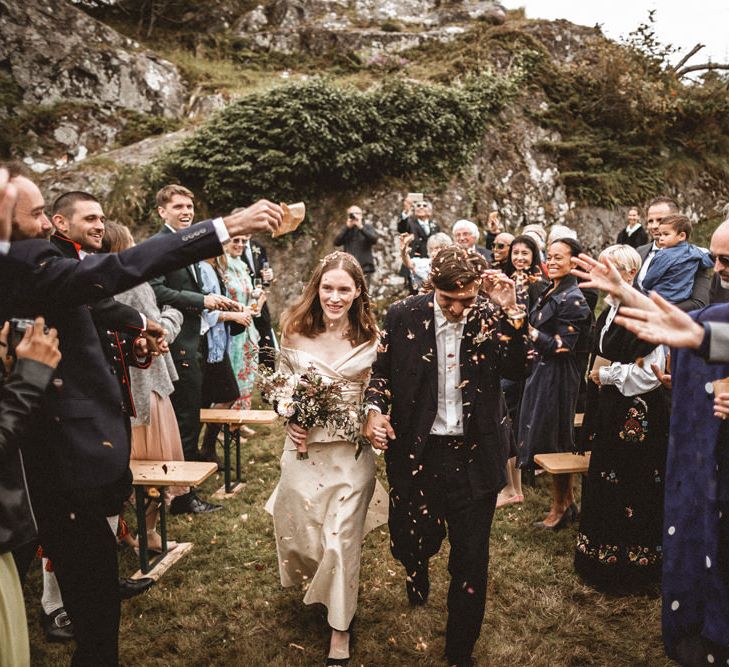 Outdoor Coastal Wedding at Stolmen, Norway | Bride in The Row Dress (SS15) from The Outnet | Benjamin Wheeler Photography