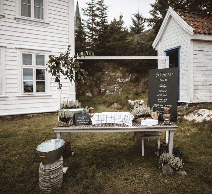 Outdoor Coastal Wedding at Stolmen, Norway | Bride in The Row Dress (SS15) from The Outnet | Benjamin Wheeler Photography