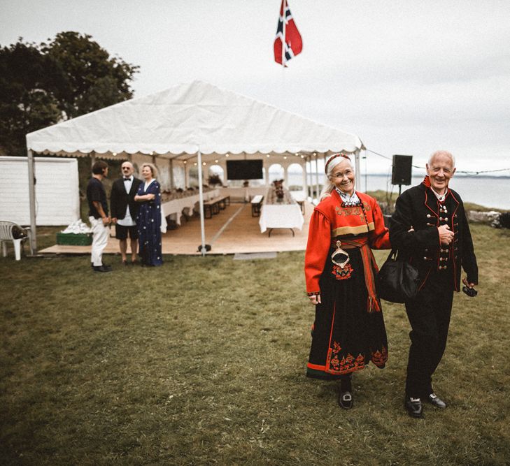 Outdoor Coastal Wedding at Stolmen, Norway | Bride in The Row Dress (SS15) from The Outnet | Benjamin Wheeler Photography