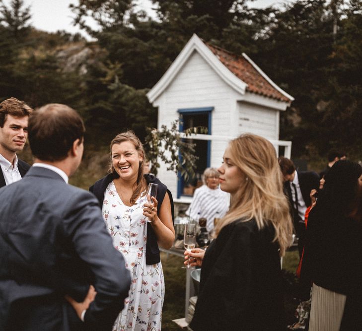 Outdoor Coastal Wedding at Stolmen, Norway | Bride in The Row Dress (SS15) from The Outnet | Benjamin Wheeler Photography