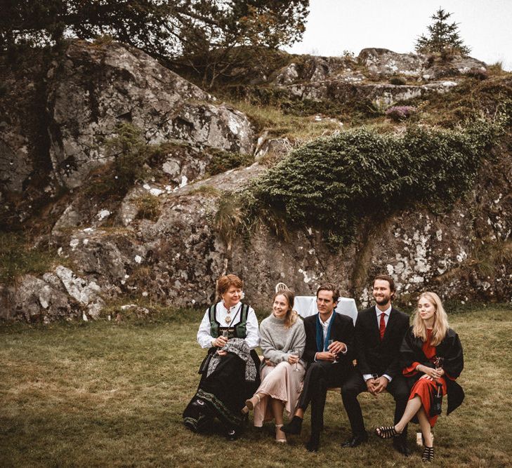 Outdoor Coastal Wedding at Stolmen, Norway | Bride in The Row Dress (SS15) from The Outnet | Benjamin Wheeler Photography