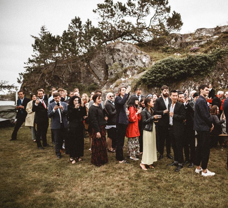 Outdoor Coastal Wedding at Stolmen, Norway | Bride in The Row Dress (SS15) from The Outnet | Benjamin Wheeler Photography