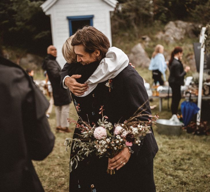 Outdoor Coastal Wedding at Stolmen, Norway | Bride in The Row Dress (SS15) from The Outnet | Benjamin Wheeler Photography