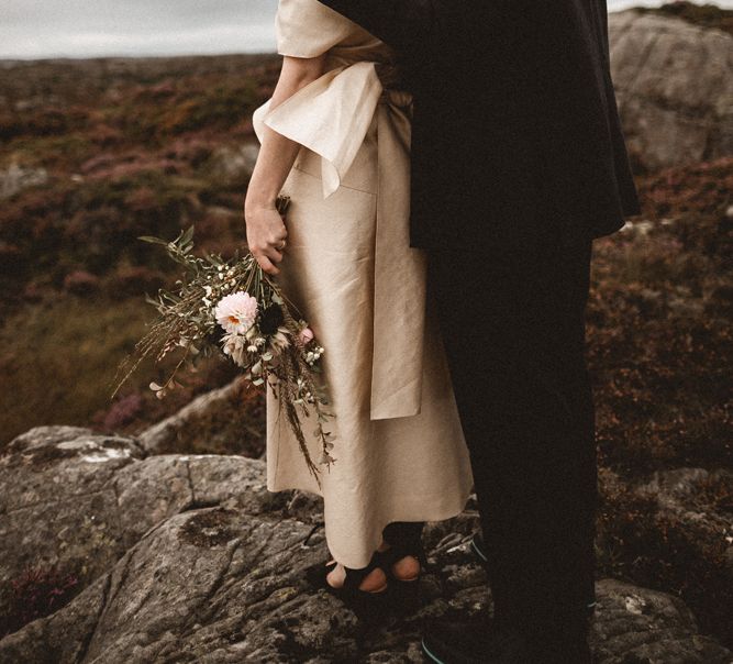 Outdoor Coastal Wedding at Stolmen, Norway | Bride in The Row Dress (SS15) from The Outnet | Benjamin Wheeler Photography