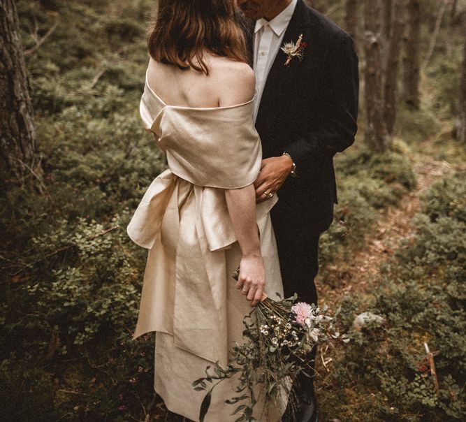 Outdoor Coastal Wedding at Stolmen, Norway | Bride in The Row Dress (SS15) from The Outnet | Benjamin Wheeler Photography