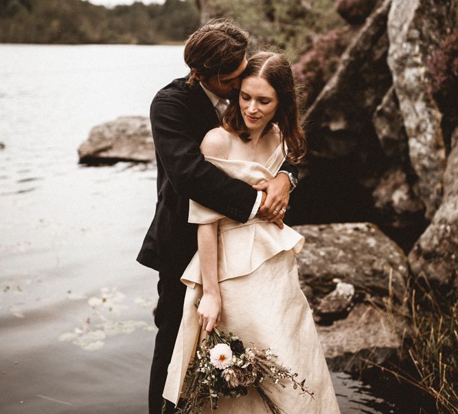 Outdoor Coastal Wedding at Stolmen, Norway | Bride in The Row Dress (SS15) from The Outnet | Benjamin Wheeler Photography