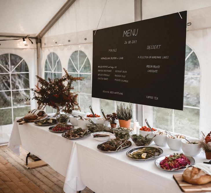 Outdoor Coastal Wedding at Stolmen, Norway | Bride in The Row Dress (SS15) from The Outnet | Benjamin Wheeler Photography