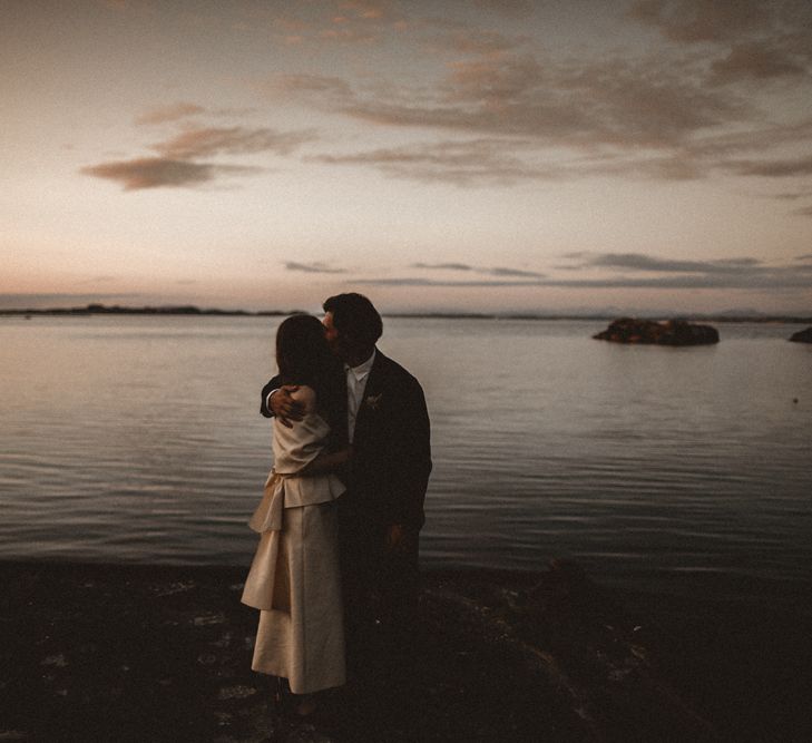 Outdoor Coastal Wedding at Stolmen, Norway | Bride in The Row Dress (SS15) from The Outnet | Benjamin Wheeler Photography