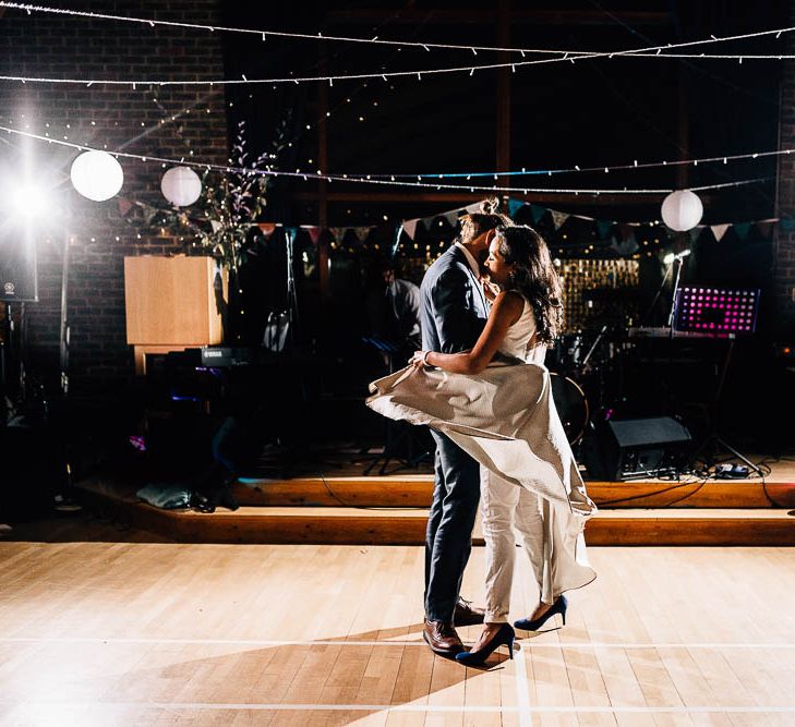 Bride In Jumpsuit For Evening Reception