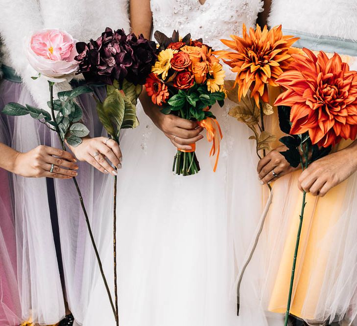 Orange Wedding Bouquets