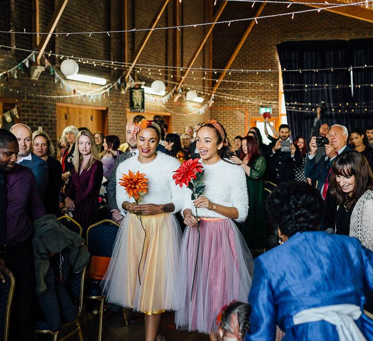 Bridesmaids In Tulle Skirts