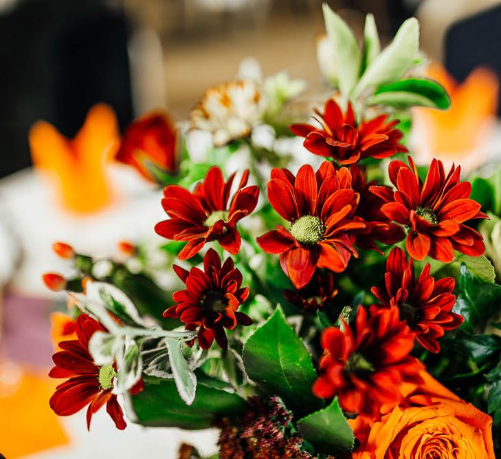 Autumnal Village Hall Budget Wedding With Bridesmaids In Tulle Skirts And Images By Beatrici Photography