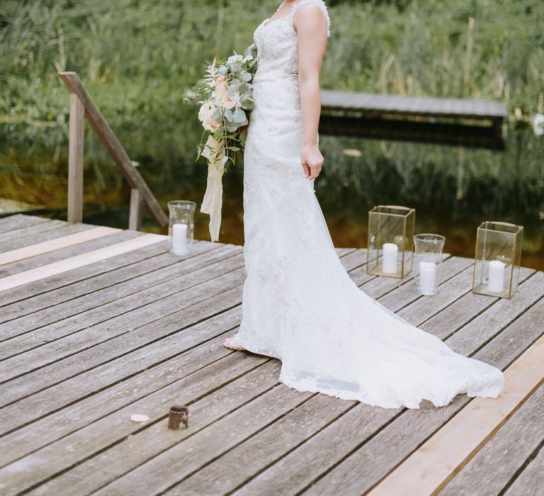 Bride in Brautmode Stern Wedding Dress