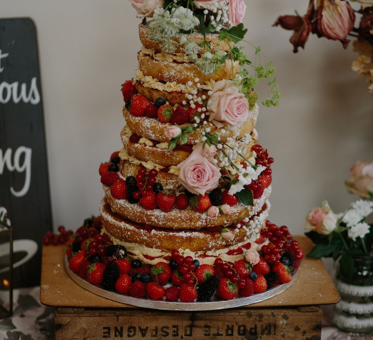 Naked Cake For Wedding