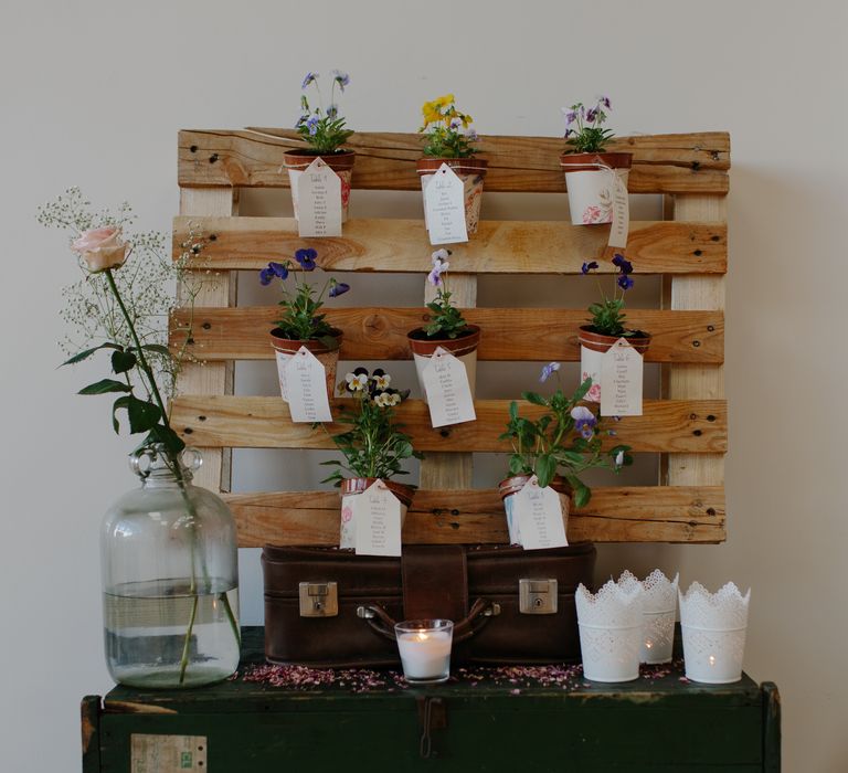 Wooden Palette Table Plan For Wedding