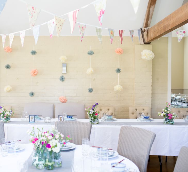 DIY Pastel Reception at Finchcocks Oast, Kent