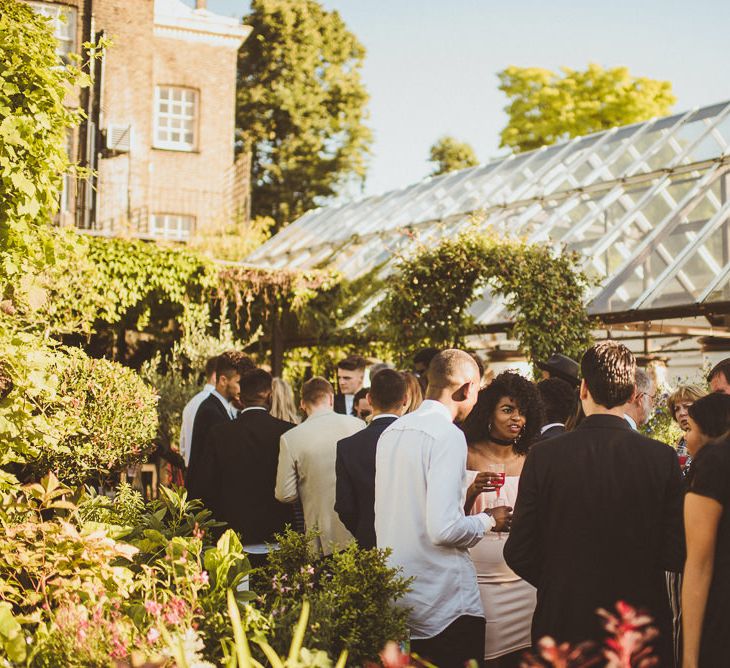 Conservatory Drinks Reception at Clifton Nurseries London