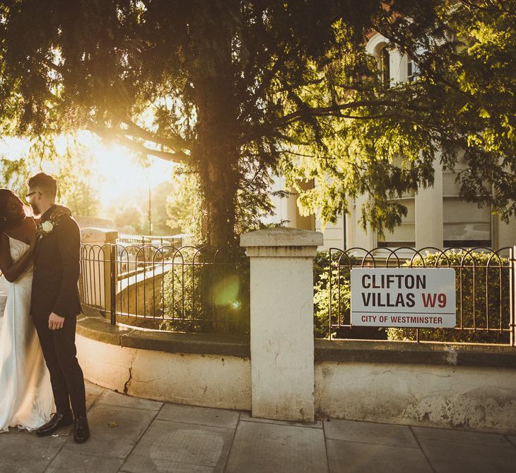 Sunset Bride & Groom Portrait