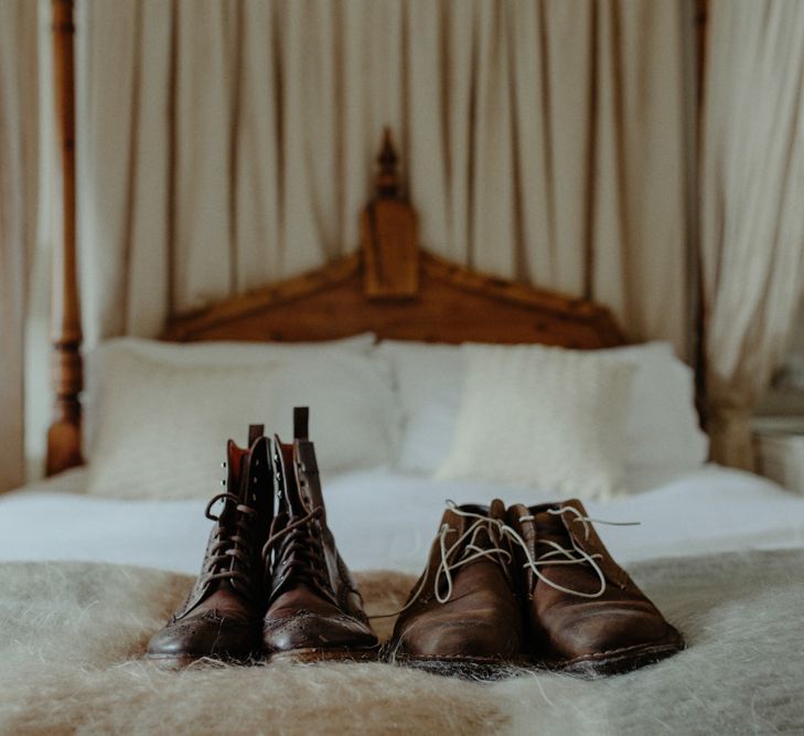 Bride & Groom Wedding Boots | Isle of Sky Elopement Wedding | Wonderful & Strange Photography