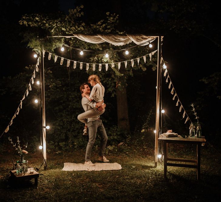 Festoon Lights For Outdoor Wedding Reception