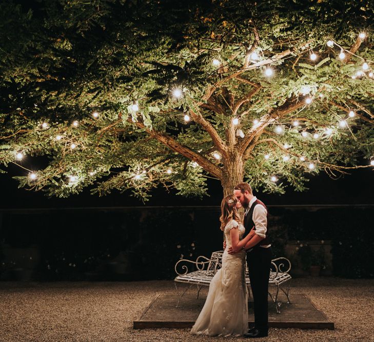 Festoon Lights For Outdoor Wedding Reception