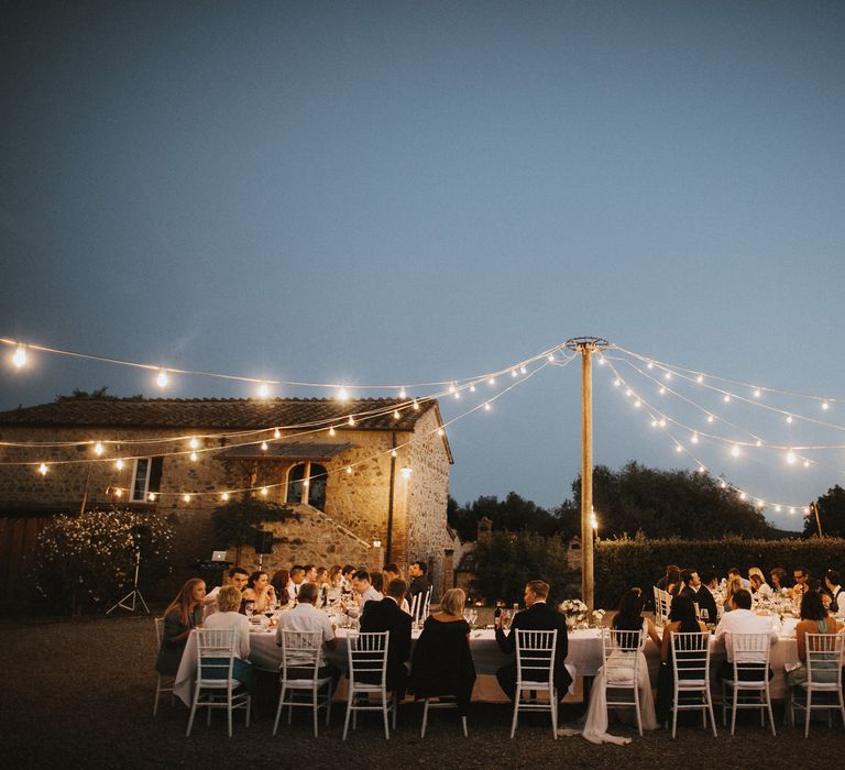 Festoon Lights For Outdoor Wedding Reception