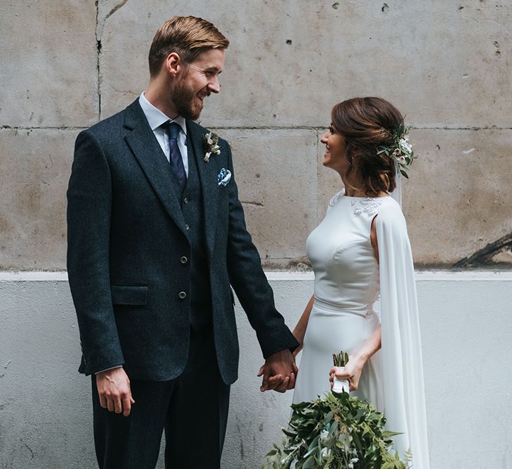 Devonshire Terrace For A Stylish Green &amp; White Wedding With Lots Of Foliage And Elegant Signage With Bride In Bespoke Pronovias And Images From Miss Gen