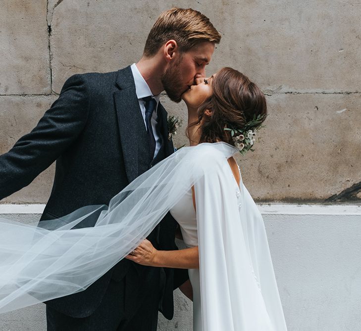 Devonshire Terrace For A Stylish Green &amp; White Wedding With Lots Of Foliage And Elegant Signage With Bride In Bespoke Pronovias And Images From Miss Gen