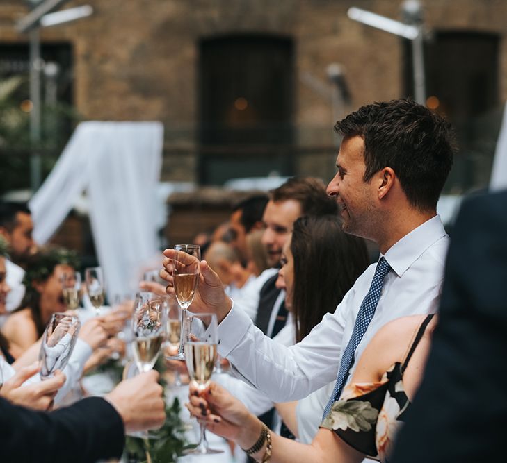 Devonshire Terrace For A Stylish Green &amp; White Wedding With Lots Of Foliage And Elegant Signage With Bride In Bespoke Pronovias And Images From Miss Gen